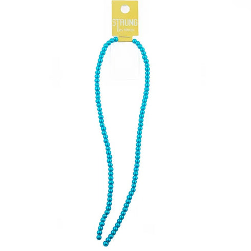 4mm Round Glass Pearls Strung Beads (available in 7 colours)